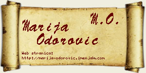 Marija Odorović vizit kartica